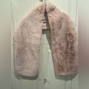 Pink Faux Fur Wrap from Gap